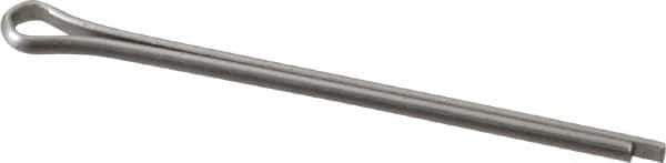 Made in USA - 3/32" Diam x 1-3/4" Long Extended Prong Cotter Pin - Grade 18-8, Uncoated, Stainless Steel - USA Tool & Supply