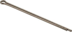 Made in USA - 3/32" Diam x 2-1/2" Long Extended Prong Cotter Pin - Grade 18-8, Uncoated, Stainless Steel - USA Tool & Supply