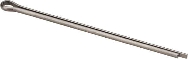 Made in USA - 1/8" Diam x 3" Long Extended Prong Cotter Pin - Grade 18-8, Uncoated, Stainless Steel - USA Tool & Supply