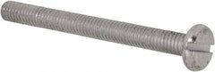 Value Collection - M3x0.50, 30mm Length Under Head Slotted Drive Machine Screw - Pan Head, Grade 4.8 Steel, Zinc-Plated Finish, Without Washer - USA Tool & Supply