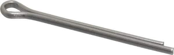 Made in USA - 5/32" Diam x 2" Long Extended Prong Cotter Pin - Grade 18-8, Uncoated, Stainless Steel - USA Tool & Supply