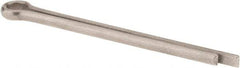 Made in USA - 3/16" Diam x 2-1/2" Long Extended Prong Cotter Pin - Grade 18-8, Uncoated, Stainless Steel - USA Tool & Supply