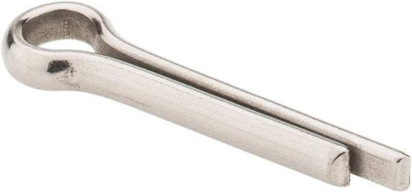 Made in USA - 1/4" Diam x 1-1/4" Long Extended Prong Cotter Pin - Grade 18-8, Uncoated, Stainless Steel - USA Tool & Supply