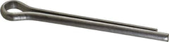 Made in USA - 1/4" Diam x 2-1/2" Long Extended Prong Cotter Pin - Grade 18-8, Uncoated, Stainless Steel - USA Tool & Supply