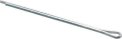 Made in USA - 1/16" Diam x 1-1/2" Long Extended Prong Cotter Pin - Grade 2, Zinc-Plated, Steel - USA Tool & Supply