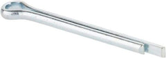 Made in USA - 3/32" Diam x 1" Long Extended Prong Cotter Pin - Grade 2, Zinc-Plated, Steel - USA Tool & Supply