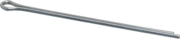 Made in USA - 3/32" Diam x 2-1/2" Long Extended Prong Cotter Pin - Grade 2, Zinc-Plated, Steel - USA Tool & Supply