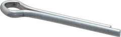 Made in USA - 1/8" Diam x 1" Long Extended Prong Cotter Pin - Grade 2, Zinc-Plated, Steel - USA Tool & Supply