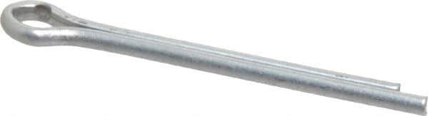 Made in USA - 1/8" Diam x 1-1/2" Long Extended Prong Cotter Pin - Grade 2, Zinc-Plated, Steel - USA Tool & Supply