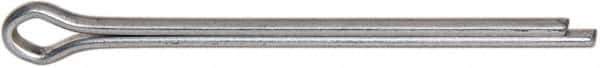 Made in USA - 1/8" Diam x 2" Long Extended Prong Cotter Pin - Grade 2, Zinc-Plated, Steel - USA Tool & Supply