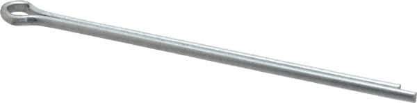 Made in USA - 1/8" Diam x 3" Long Extended Prong Cotter Pin - Grade 2, Zinc-Plated, Steel - USA Tool & Supply