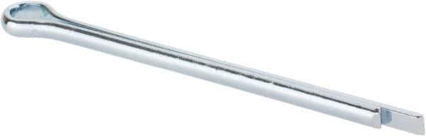 Made in USA - 5/32" Diam x 2-1/2" Long Extended Prong Cotter Pin - Grade 2, Zinc-Plated, Steel - USA Tool & Supply