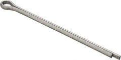 Made in USA - 5/32" Diam x 3" Long Extended Prong Cotter Pin - Grade 2, Zinc-Plated, Steel - USA Tool & Supply