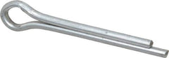 Made in USA - 3/16" Diam x 1-1/2" Long Extended Prong Cotter Pin - Grade 2, Zinc-Plated, Steel - USA Tool & Supply