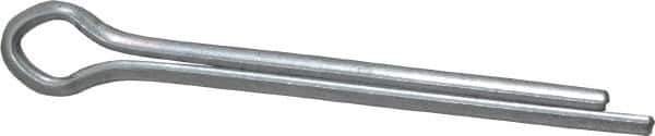 Made in USA - 3/16" Diam x 2" Long Extended Prong Cotter Pin - Grade 2, Zinc-Plated, Steel - USA Tool & Supply