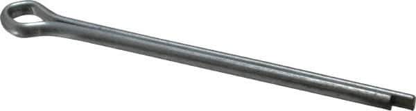 Made in USA - 3/16" Diam x 3" Long Extended Prong Cotter Pin - Grade 2, Zinc-Plated, Steel - USA Tool & Supply