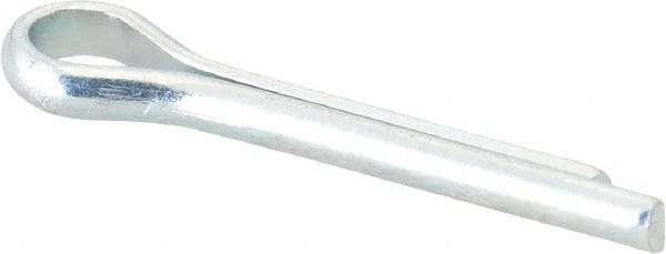 Made in USA - 1/4" Diam x 1-1/2" Long Extended Prong Cotter Pin - Grade 2, Zinc-Plated, Steel - USA Tool & Supply