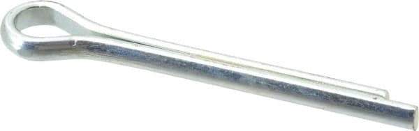 Made in USA - 5/16" Diam x 2-1/2" Long Extended Prong Cotter Pin - Grade 2, Zinc-Plated, Steel - USA Tool & Supply