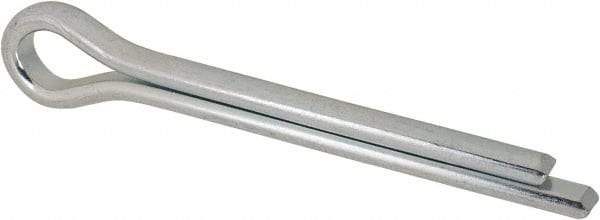 Made in USA - 1/2" Diam x 4" Long Extended Prong Cotter Pin - Grade 2, Zinc-Plated, Steel - USA Tool & Supply