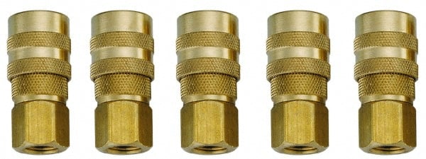 Value Collection - 5 Piece 1/4" Body 1/4 NPT 145 psi ARO Pneumatic Coupling Plug Set - USA Tool & Supply