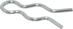 Made in USA - 5/16" Groove, 31/32" Long, Zinc-Plated Spring Steel Hair Pin Clip - 0.052" Clip Diam, 3/8" Shaft Diam, Grade 2 - USA Tool & Supply