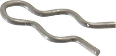 Made in USA - 9/64" Groove, 1/2" Long, Stainless Steel Hair Pin Clip - 0.031" Clip Diam, 3/16" Shaft Diam, Grade 18-8 - USA Tool & Supply