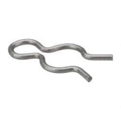 Made in USA - 7/32" Groove, 5/8" Long, Stainless Steel Hair Pin Clip - 0.033" Clip Diam, 1/4" Shaft Diam, Grade 18-8 - USA Tool & Supply
