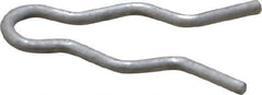 Made in USA - 1/4" Groove, 3/4" Long, Stainless Steel Hair Pin Clip - 0.048" Clip Diam, 5/16" Shaft Diam, Grade 18-8 - USA Tool & Supply