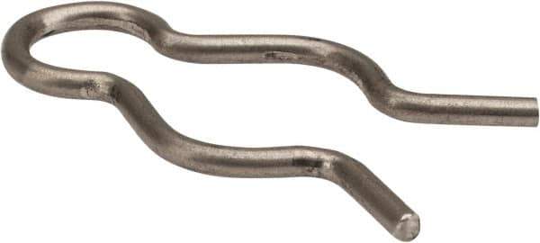 Made in USA - 7/16" Groove, 1-1/8" Long, Stainless Steel Hair Pin Clip - 0.064" Clip Diam, 1/2" Shaft Diam, Grade 18-8 - USA Tool & Supply