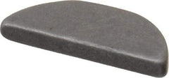 Made in USA - #204 Standard Woodruff Key - 1/2" Long x 1/16" Wide, Steel - USA Tool & Supply