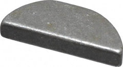 Made in USA - #304 Standard Woodruff Key - 1/2" Long x 3/32" Wide, Steel - USA Tool & Supply