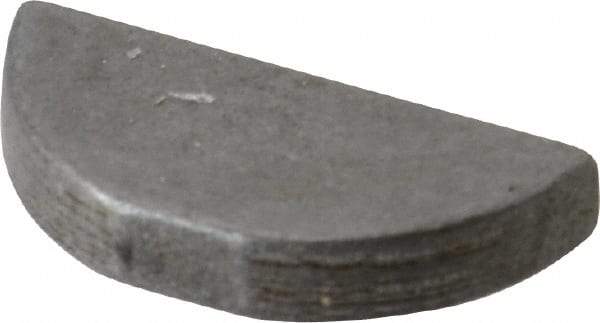 Made in USA - #609 Standard Woodruff Key - 1-1/8" Long x 3/16" Wide, Steel - USA Tool & Supply