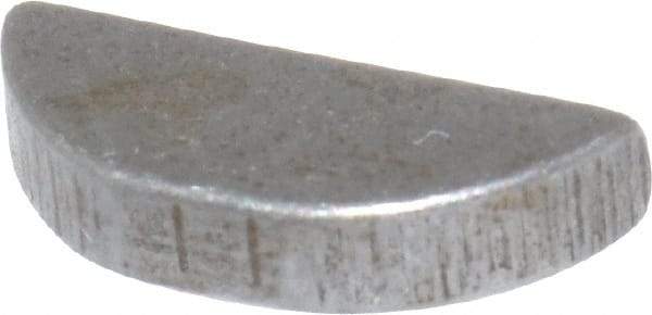 Made in USA - #304 Standard Woodruff Key - 1/2" Long x 3/32" Wide, Alloy Steel - USA Tool & Supply