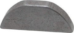 Made in USA - #405 Standard Woodruff Key - 5/8" Long x 1/8" Wide, Alloy Steel - USA Tool & Supply