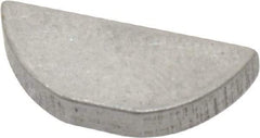 Made in USA - #406 Standard Woodruff Key - 3/4" Long x 1/8" Wide, Alloy Steel - USA Tool & Supply