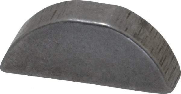 Made in USA - #606 Standard Woodruff Key - 3/4" Long x 3/16" Wide, Alloy Steel - USA Tool & Supply