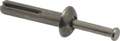 Powers Fasteners - 1/4" Diam, 1/4" Drill, 1-1/4" OAL, 7/8" Min Embedment Hammer Drive Concrete Anchor - Stainless Steel (Drive Pin)/Zamac Alloy (Body), Zinc-Plated Finish, Mushroom Head - USA Tool & Supply