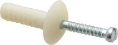 Powers Fasteners - 1/4" Diam, 1/4" Drill, 3/4" OAL, 7/8" Min Embedment Hammer Drive Concrete Anchor - Nylon (Body)/Steel (Drive Pin), Zinc-Plated Finish, Mushroom Head - USA Tool & Supply