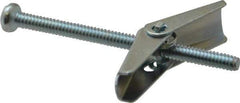 Powers Fasteners - 1/8" Screw, 1/8" Diam, 2" Long, Toggle Bolt Drywall & Hollow Wall Anchor - 3/8" Drill, Zinc Plated, Steel, Grade Zamac 7, Use in Drywall & Wallboard - USA Tool & Supply