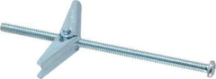 Powers Fasteners - 3/16" Screw, 3/16" Diam, 4" Long, Toggle Bolt Drywall & Hollow Wall Anchor - 1/2" Drill, Zinc Plated, Steel, Grade Zamac 7, Use in Drywall & Wallboard - USA Tool & Supply