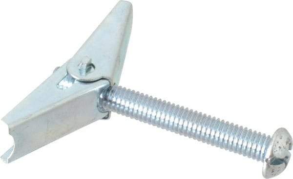 Powers Fasteners - 3/8" Screw, 3/8" Diam, 3" Long, Toggle Bolt Drywall & Hollow Wall Anchor - 7/8" Drill, Zinc Plated, Steel, Grade Zamac 7, Use in Drywall & Wallboard - USA Tool & Supply