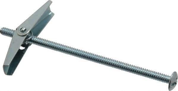 Powers Fasteners - 1/8" Screw, 1/8" Diam, 3" Long, Toggle Bolt Drywall & Hollow Wall Anchor - 3/8" Drill, Zinc Plated, Steel, Grade Zamac 7, Use in Drywall & Wallboard - USA Tool & Supply