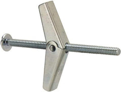 Powers Fasteners - 3/16" Screw, 3/16" Diam, 3" Long, Toggle Bolt Drywall & Hollow Wall Anchor - 1/2" Drill, Zinc Plated, Steel, Grade Zamac 7, Use in Drywall & Wallboard - USA Tool & Supply