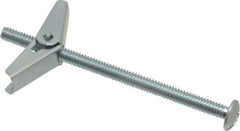 Powers Fasteners - 1/4" Screw, 1/4" Diam, 4" Long, Toggle Bolt Drywall & Hollow Wall Anchor - 5/8" Drill, Zinc Plated, Steel, Grade Zamac 7, Use in Drywall & Wallboard - USA Tool & Supply