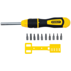 STANLEY® 11 Piece Multi-Bit Ratcheting Screwdriver Set - USA Tool & Supply