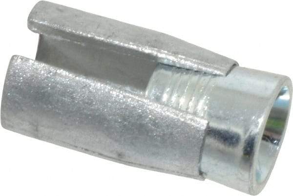 Powers Fasteners - 1/4" Diam, 3/8" Drill, 7/8" OAL, 2-1/2" Min Embedment Drop-In Concrete Anchor - Steel (Cone)/Zamac Alloy (Body), Zinc-Plated Finish - USA Tool & Supply