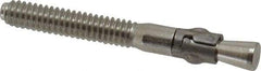 Powers Fasteners - 1/4" Diam, 1/4" Drill, 2-1/4" OAL, 7/8" Min Embedment Wedge Expansion Concrete Anchor - 304 Stainless Steel, Hex Nut Head, Hex Drive, 1-1/4" Thread Length - USA Tool & Supply