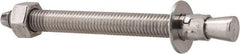 Powers Fasteners - 1/2" Diam, 1/2" Drill, 5-1/2" OAL, Wedge Expansion Concrete Anchor - 304 Stainless Steel, Hex Nut Head, Hex Drive, 4-1/8" Thread Length - USA Tool & Supply