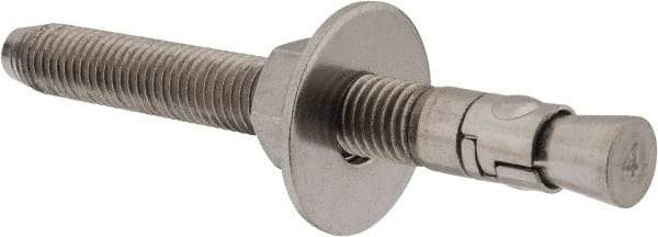 Powers Fasteners - 5/8" Diam, 5/8" Drill, 6" OAL, Wedge Expansion Concrete Anchor - 304 Stainless Steel, Hex Nut Head, Hex Drive, 4-1/2" Thread Length - USA Tool & Supply