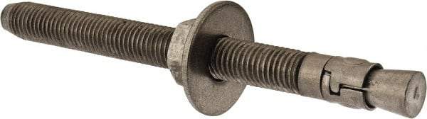 Powers Fasteners - 3/4" Diam, 3/4" Drill, 8-1/2" OAL, 1-1/8" Min Embedment Wedge Expansion Concrete Anchor - 304 Stainless Steel, Hex Nut Head, Hex Drive, 6-5/8" Thread Length - USA Tool & Supply